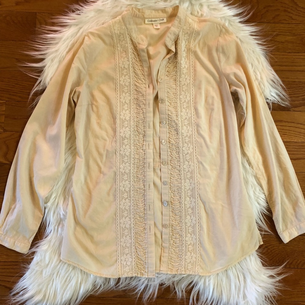 Coldwater Creek Button Up Long Sleeve Top